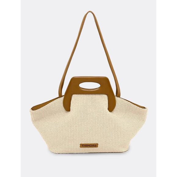 New with Tags Themoirè DHEA STRAW SHELL / CARAMEL Shoulder or Strap - Picture 3 of 6